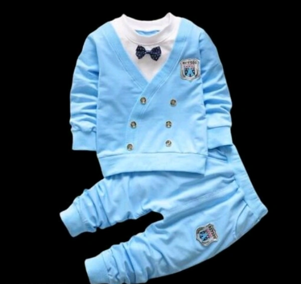 Princess Elegant Boys Sweaters - 0-1 Years, Light Blue